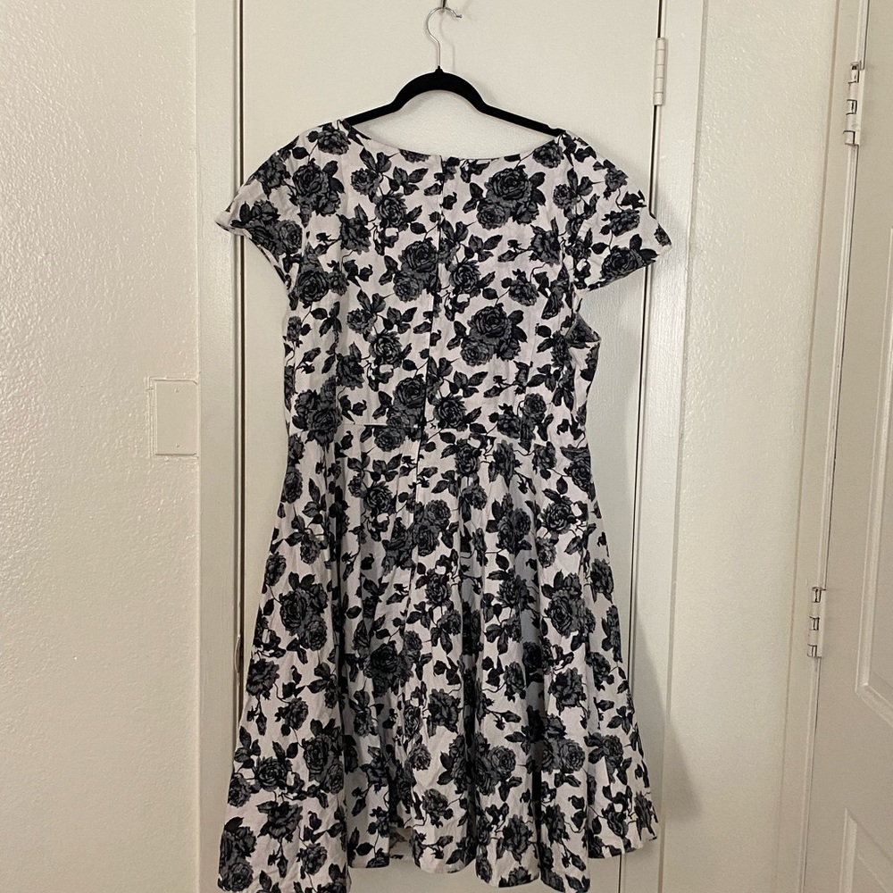Black and White Retro inspired swing dress from Hell Bunny